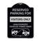 Signmission Reserved Parking for Visitors Unauthorized Vehicles Towed Away Alum Sign, 24" x 18", BS-1824-23070 A-DES-BS-1824-23070 - alternate 1